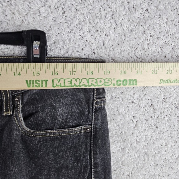 Calvin Klein Skinny Jeans Womens 14 Black Stretch Denim Distressed 38x29 - Picture 2 of 16